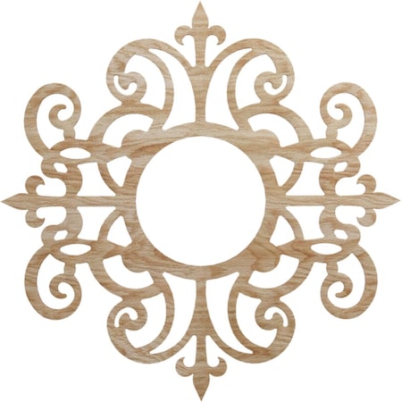 Ekena Millwork Dijon Wood Fretwork Pierced Ceiling Medallion, Red Oak, 36"OD x 11 3/4"ID x 1/4"T CMWP36X36X0250DIRO